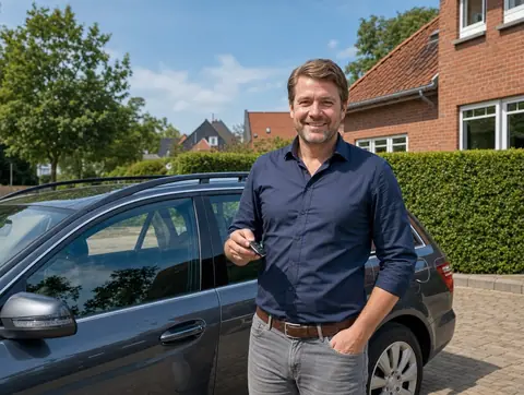 Verkäufer aus Plauen mit dem verkauften Fahrzeug
